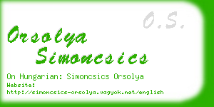 orsolya simoncsics business card